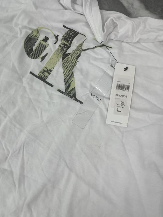 瑕疵Calvin Klein/CK 男士夏季棉质图案印花透气休闲圆领短袖T恤 商品图2