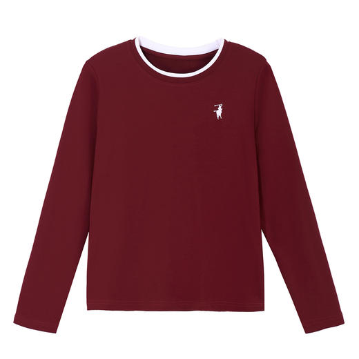 百媚生 正肩长袖t恤女加绒内搭打底衫S82430125P 商品图4