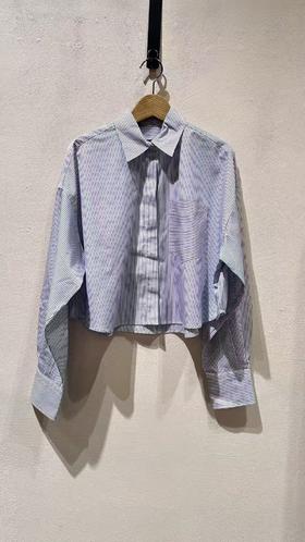 女款条纹长袖衬衫LA