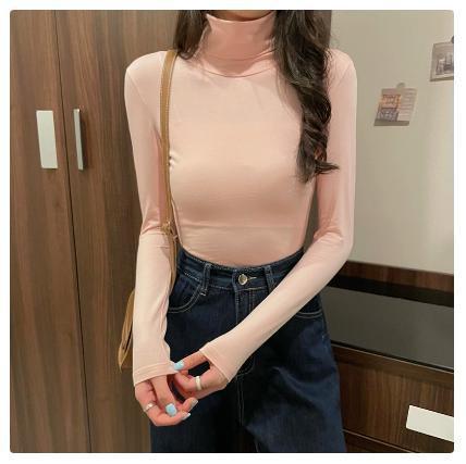 【时尚韩系❗️简约时尚打底衫】双重升级面料，新增高弹属性，蓄热锁问，耐磨耐穿抗起球，，内搭打底衫女早秋冬新款2025修身韩版慵懒insQQ 商品图3