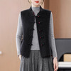 丁摩 新中式国风双面零羊绒马甲女秋冬新款外搭叠穿手工双面呢背心马甲62358 商品缩略图0