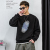 徐太浪【街头风 时尚印花】加绒卫衣男秋冬款内搭打底衫通勤上衣 商品缩略图0