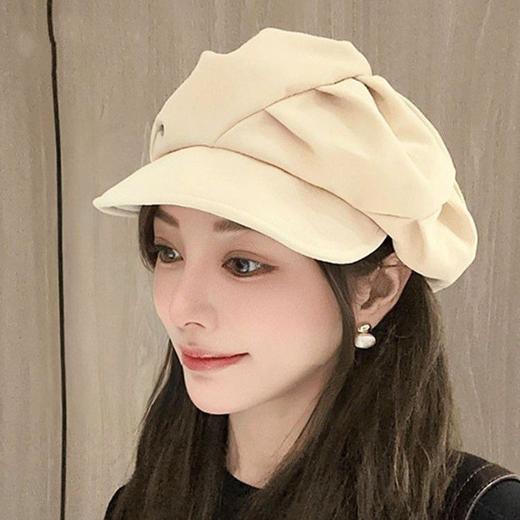 【YW】无忧购35元2件褶皱云朵贝雷帽显脸小复古报童帽百搭八角帽（截单后3-5天发货) 商品图2