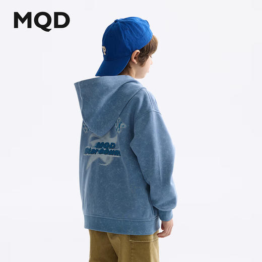 【MQD】童装男童女童外套2025春季新款儿童印花连帽上衣百搭拉链衫 商品图0