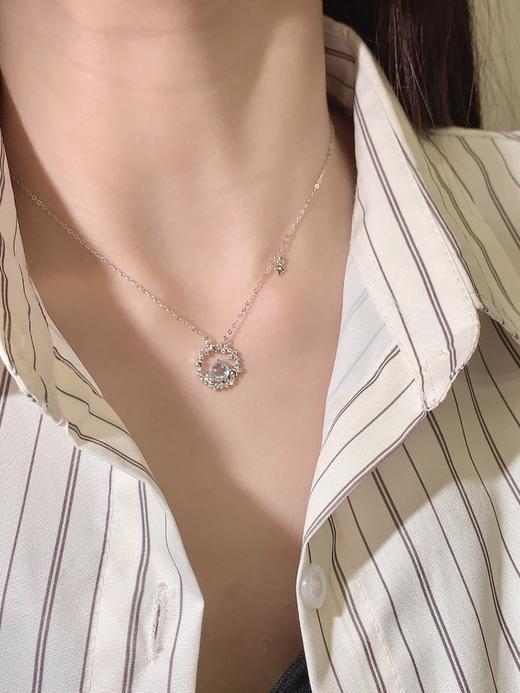 卡蒂罗KADER 绮梦星环项链 925银甜美梦幻精致闪耀浪漫女友百搭可调节锁骨链 星环守护美好如愿 商品图6