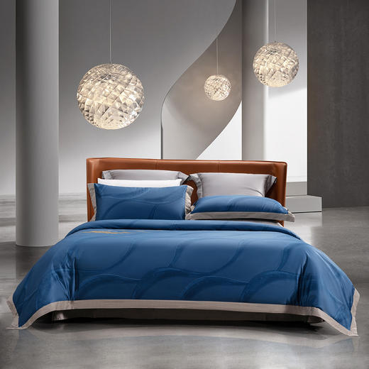 [水星家纺]月下轻歌长绒棉抗菌四件套(被套：200cm×230cm×1 床单：230cm×250cm×1，枕套:48cm×74cm×2) 商品图3