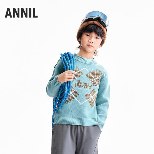 【实体店同款】男童圆领针织衫冬季新款安奈儿童装AB544043 商品图0