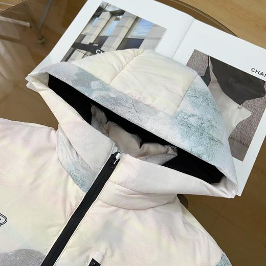 D111737冬款2025拼接设计花色满印儿童连帽羽绒服 商品图4