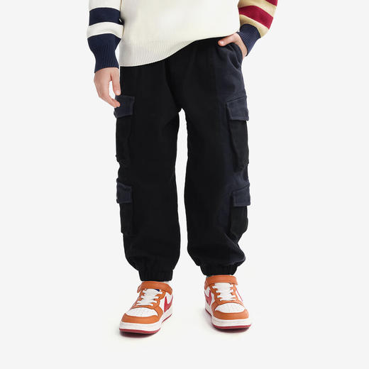 【MQD】童装男童加厚保暖休闲裤冬季儿童工装立体口袋长裤 商品图2