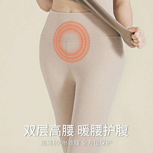 丁摩 高腰暖暖裤薄款打底裤德绒女士保暖自发热秋裤无痕修身保暖裤5ZF-8832 商品图1