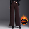 QYM 3568-Y加绒阔腿裤厚款保暖休闲裤宽松大码 商品缩略图0