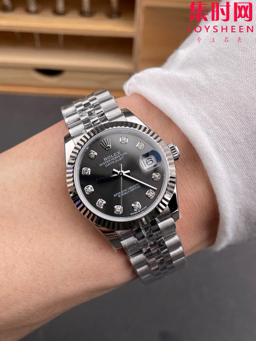 细节决定成败—新款劳力士 ARF日志型系列31mm ARF日志31女款 蚝式日志型 灰盘钻面 灰钻（寓意会赚） 女士腕表 商品图8