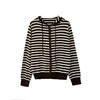 6%羊毛假两件设计款 条纹连帽上衣 商品缩略图0
