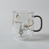 可爱动物双层玻璃杯马克杯牛奶杯咖啡杯耐高温 商品缩略图6