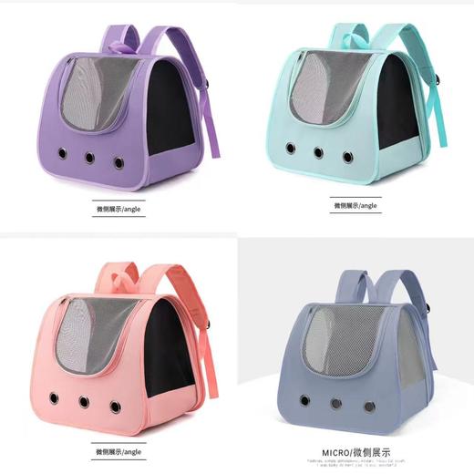 新款宠物双肩背包三孔透气太空包猫包外带出行尺寸约35*30*25cm 5kg适用 商品图3