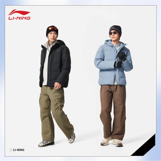 【谌龙同款】李宁男子反光保暖防泼水鸭绒短羽绒服AYMV153 商品图2