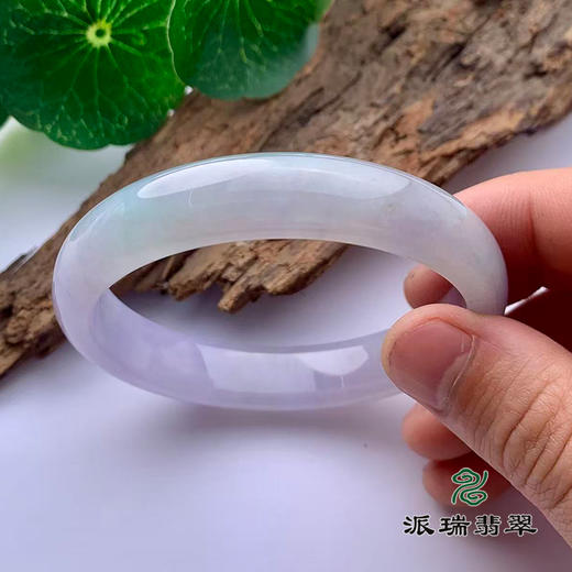 派瑞翡翠 翡翠手镯 糯冰 浅紫 商品图3