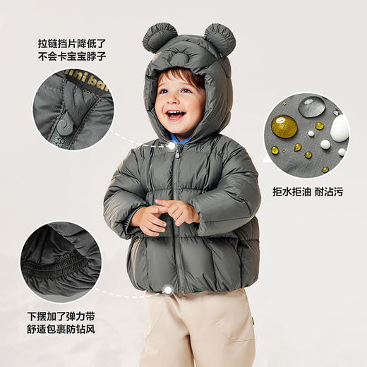 【真心绒】迷你巴拉男女童三防羽绒服宝宝鹅绒保暖外套2025冬新款 商品图4