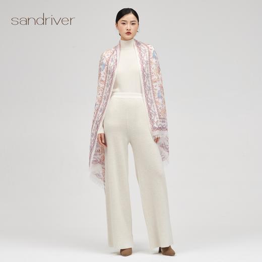 羊绒吊染宽腿裤 白色阔腿裤  SJF97K275N SJF97K275A 商品图4