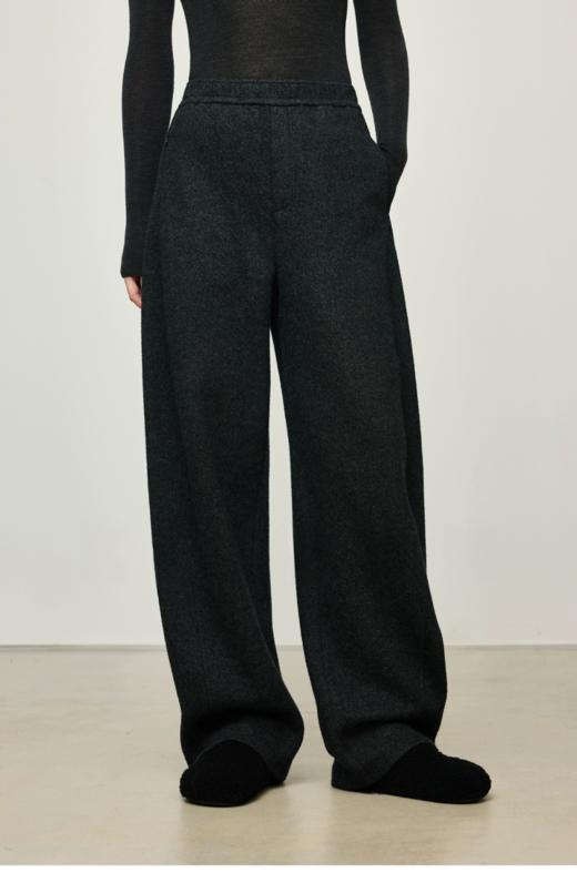 D111707温暖显瘦羊毛羽绒混纺香蕉奶奶裤休闲裤 商品图1