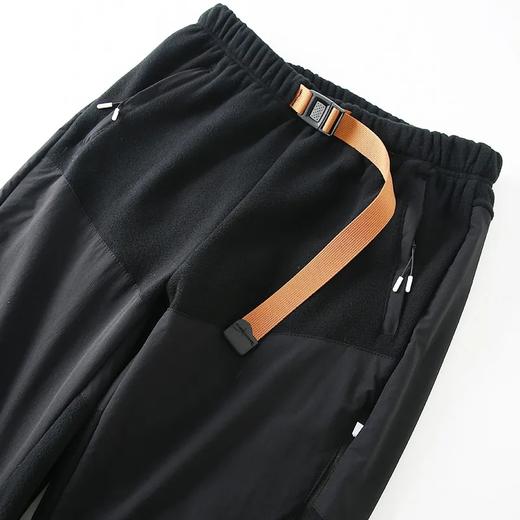 D111705户外机能风弹力防撕格子布拼接摇粒绒卫裤 商品图9