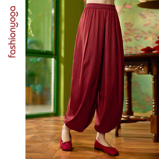 FM15963红韵棉麻禅逸裤 商品图7