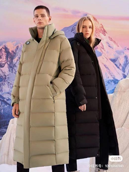 D111711彭于晏中长款羽绒服男女士情侣款派克服大衣 商品图1