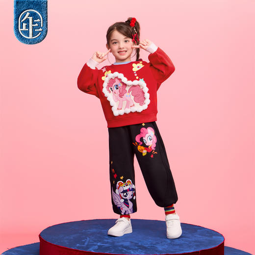 小马宝莉联名年衣童装休闲裤冬季新款男女童小马宝莉新年休闲裤 商品图1