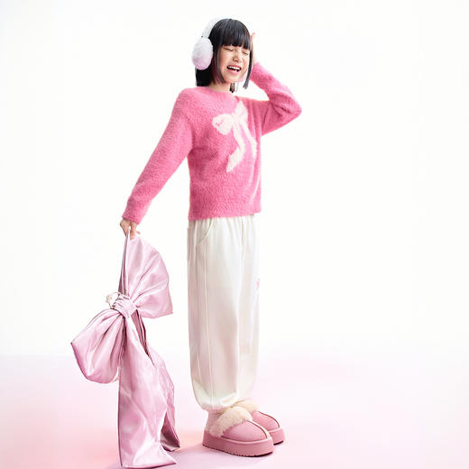 【实体店同款】女童长袖针织衫冬季新款安奈儿童装AG544066 商品图6