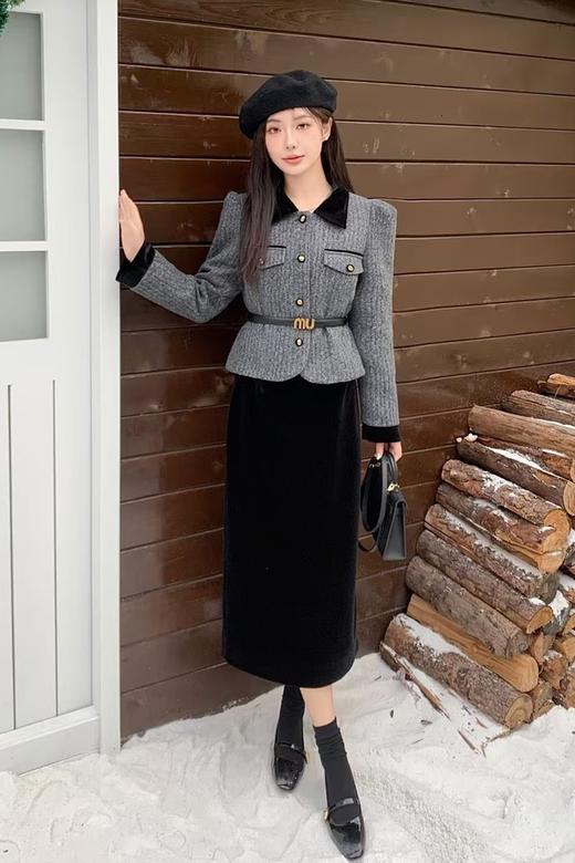 ELLA JADE 复古优雅小香风短外套+半裙套装 21563 商品图2