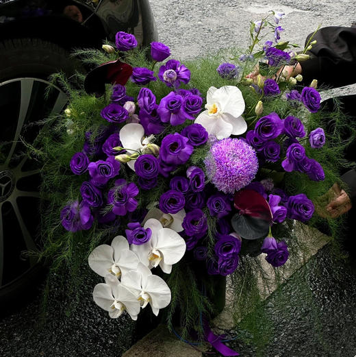 《星光》-深紫色花束花桶（款式随机） 商品图5