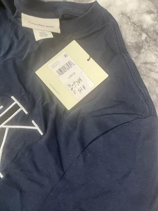 瑕疵Calvin Klein Jeans/CK 男士夏季纯棉刺绣标百搭休闲圆领短袖T恤 商品图2