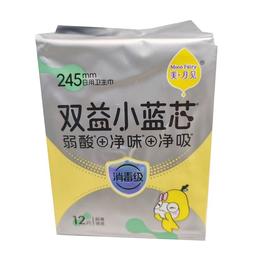 洁婷美月见12片245mm双益小蓝芯日用卫生巾