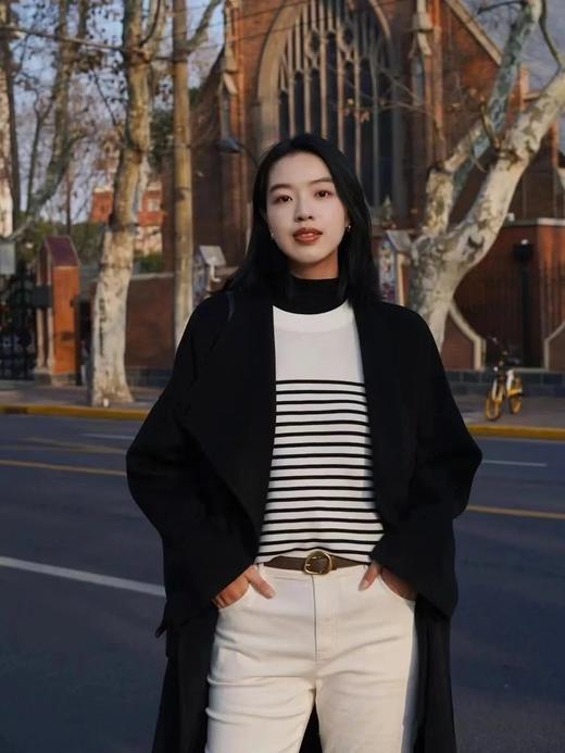 【高品质私服】【IC绢丝羊毛双面呢系带大衣】打造时髦放松亦不失精致的女性形象N1020-CC【无标出货 介意慎拍】 商品图6