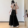 占姆士奥莱线上款  (裙长足够长，可在里面搭配保暖裤）韩系简约半身裙 女初春新款高腰直筒半裙垂坠感卫裙长裙子 商品缩略图5