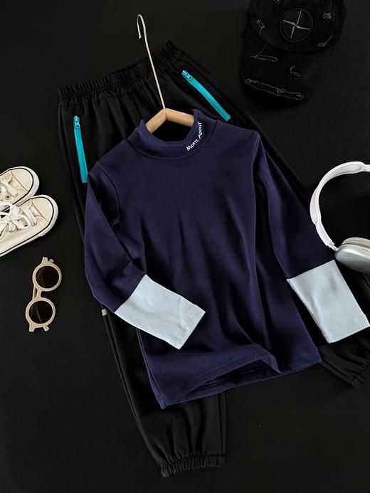 🔥老客户抢疯了‼️秋冬儿童拼色德绒【7A抗菌远红外速热打底衫系列合集】来了❤️舒服炸了 💥 上身超舒适，入秋最推荐‼️性价比绝绝子的儿童打底衫  商品图5