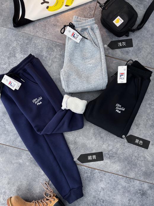 D111733冬季B备款男女儿童羊羔绒运动裤加厚加绒保暖卫裤 商品图1