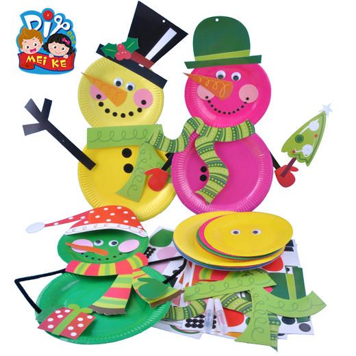 M1212 圣诞雪人纸盘 商品图0