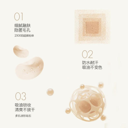 Funny Elves 方里 · 中样柔焦蜜粉饼3.5g控油定妆干湿感光粉饼持久 NU00 商品图2