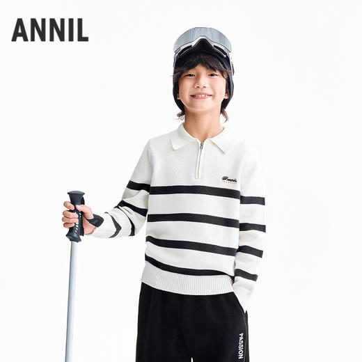 【实体店同款】男童翻领针织衫冬季新款安奈儿童装AB544045 商品图0