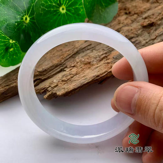 派瑞翡翠 翡翠手镯 糯冰 浅紫 商品图3