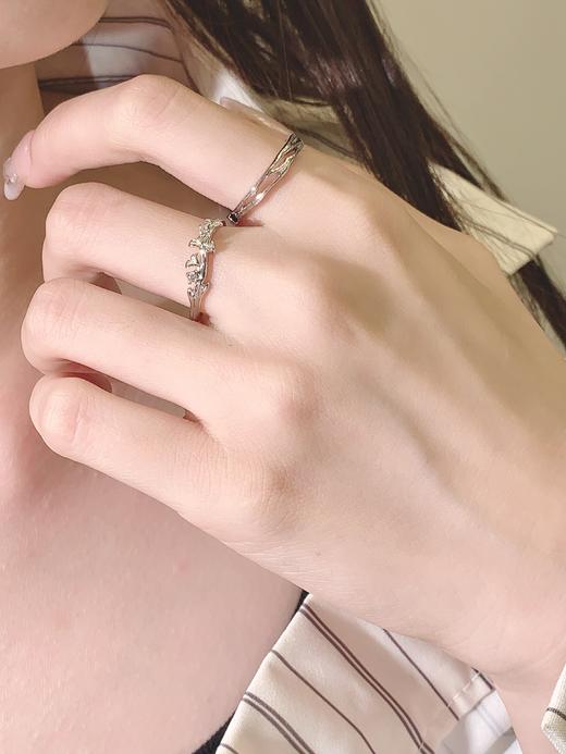 【999足银】卡蒂罗KADER 小杏运情侣对戒 幸好有你轻奢小众质感日常百搭温柔甜美高级感可调节一对 恋爱频率钟爱久久 商品图5