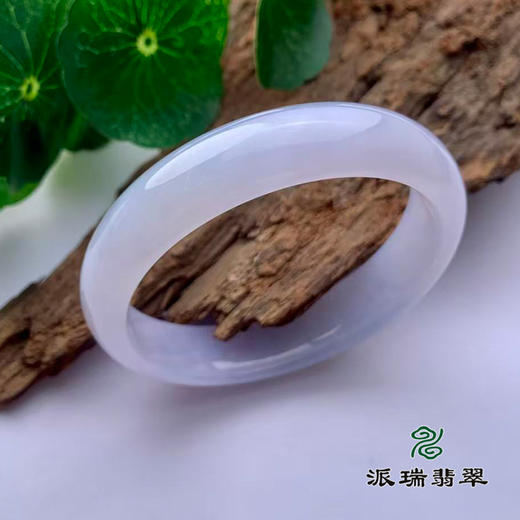 派瑞翡翠 翡翠手镯 糯冰 浅紫 商品图0