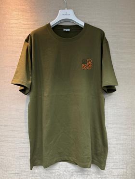 中性款logo刺绣短袖T恤lv014