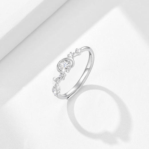 卡蒂罗KADER 许愿星球女戒 轻奢女友气质小众设计高级感时尚百搭纯银单戒可调节 浪漫约会闪耀吸睛 商品图1