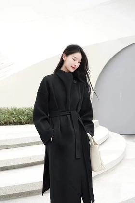 【高品质私服】【IC绢丝羊毛双面呢系带大衣】打造时髦放松亦不失精致的女性形象N1020-CC【无标出货 介意慎拍】