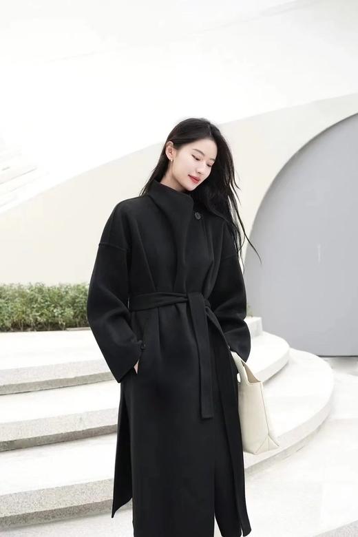 【高品质私服】【IC绢丝羊毛双面呢系带大衣】打造时髦放松亦不失精致的女性形象N1020-CC【无标出货 介意慎拍】 商品图0