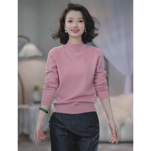 西子/【亲肤日记】羊绒羊毛百搭极简半高领针织衫/MSYF0400 商品图1