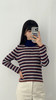 赛琳 25秋冬新款 半高领三色条纹毛衣(TM) 商品缩略图3