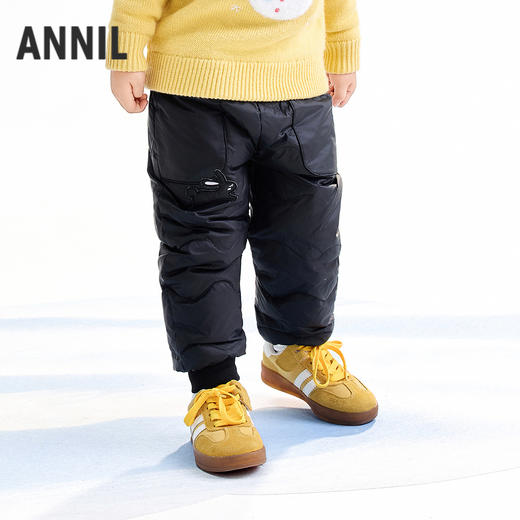 【实体店同款】女童全腰梭织羽绒裤冬季新款安奈儿童装XG546021 商品图0